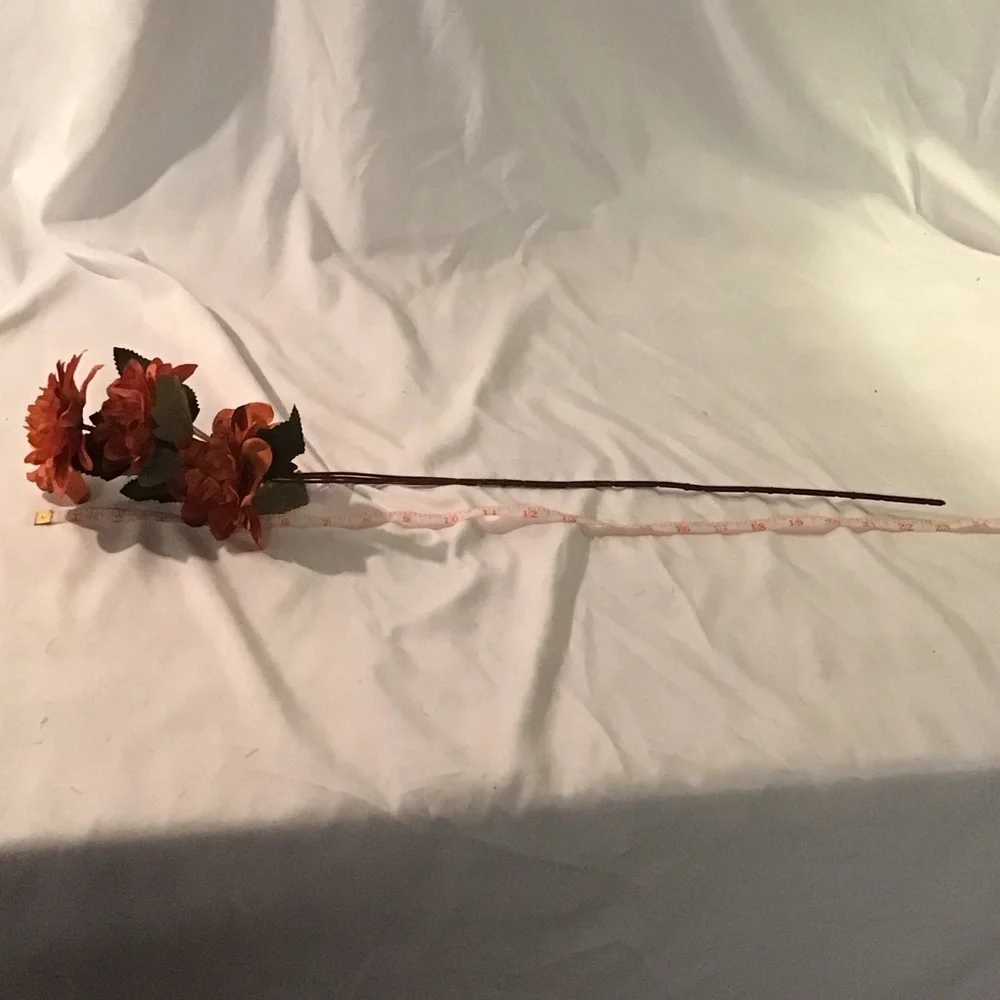 Elegant Orange Faux Floral Stem